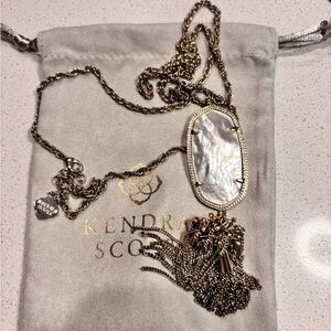 Kendra Scott Gold Necklace with Iridescent Pendant